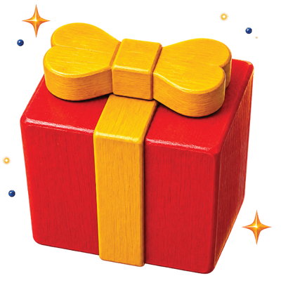 Red and yellow surprise gift